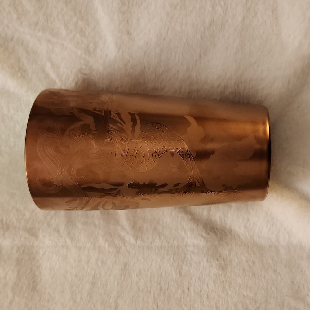*NEW* Starbucks 2022 Copper Siren Mermaid Double Wall Ceramic Traveler Tumbler
